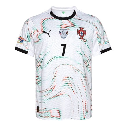 Soccer jersey with Puma logo and Portugal design on a white background 'Ronaldo 7'