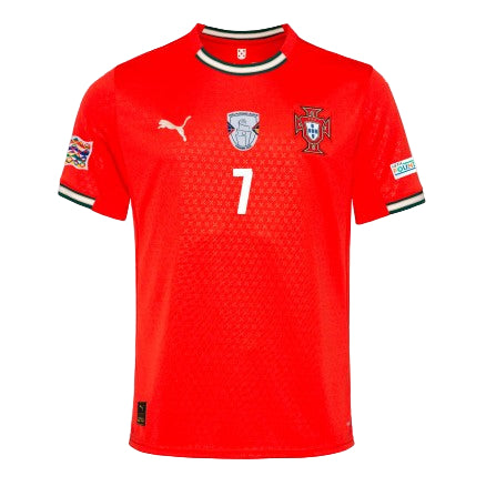 Red sports jersey with number 7 on a white background