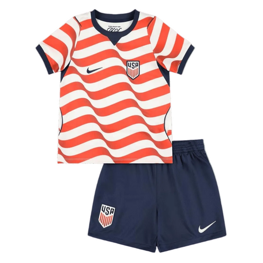 Children's sports outfit united states shirt with navy shorts